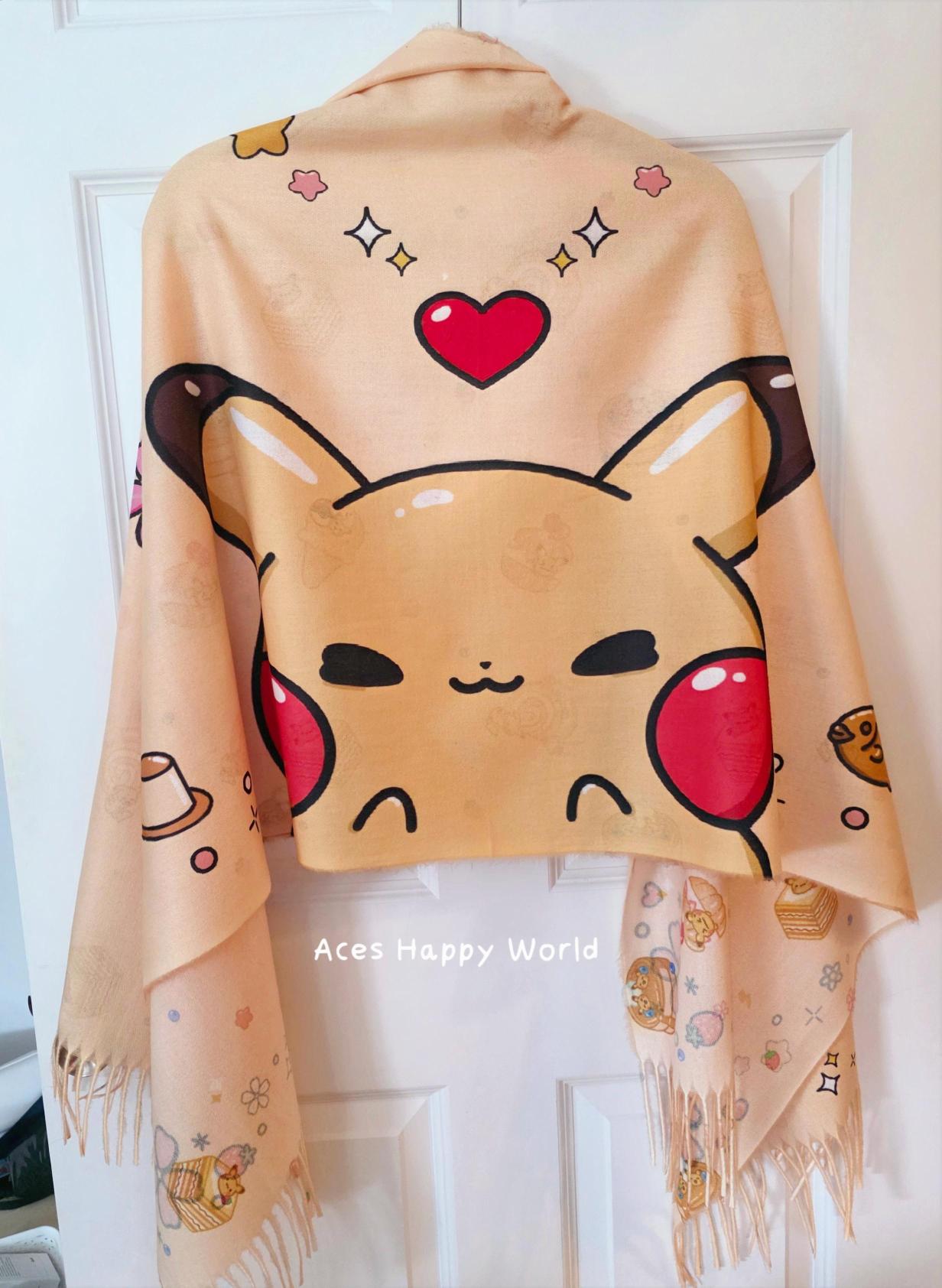 Pikachu's Sweet Desserts Double-sided Pashmina (Capsule 02)